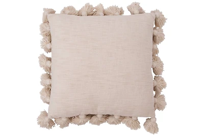 Hello Honey® Woven Cotton Slub Pillow with Tassels