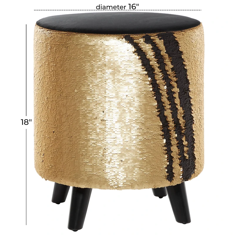 18" Sequin Contemporary Stool