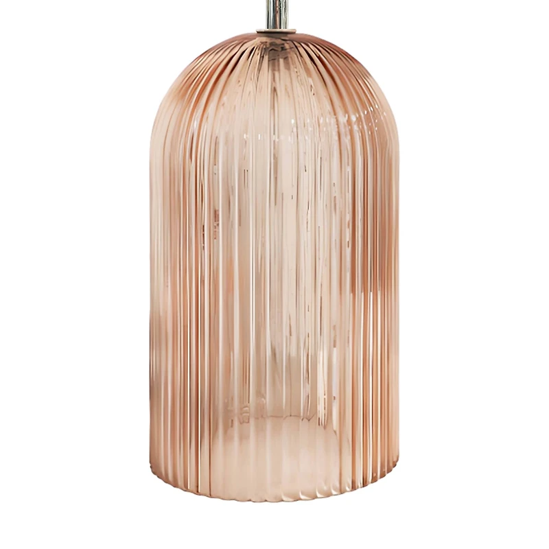 17.5" Pink Glass Tabletop Lamp by Ashland®