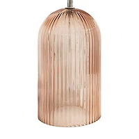 17.5" Pink Glass Tabletop Lamp by Ashland®