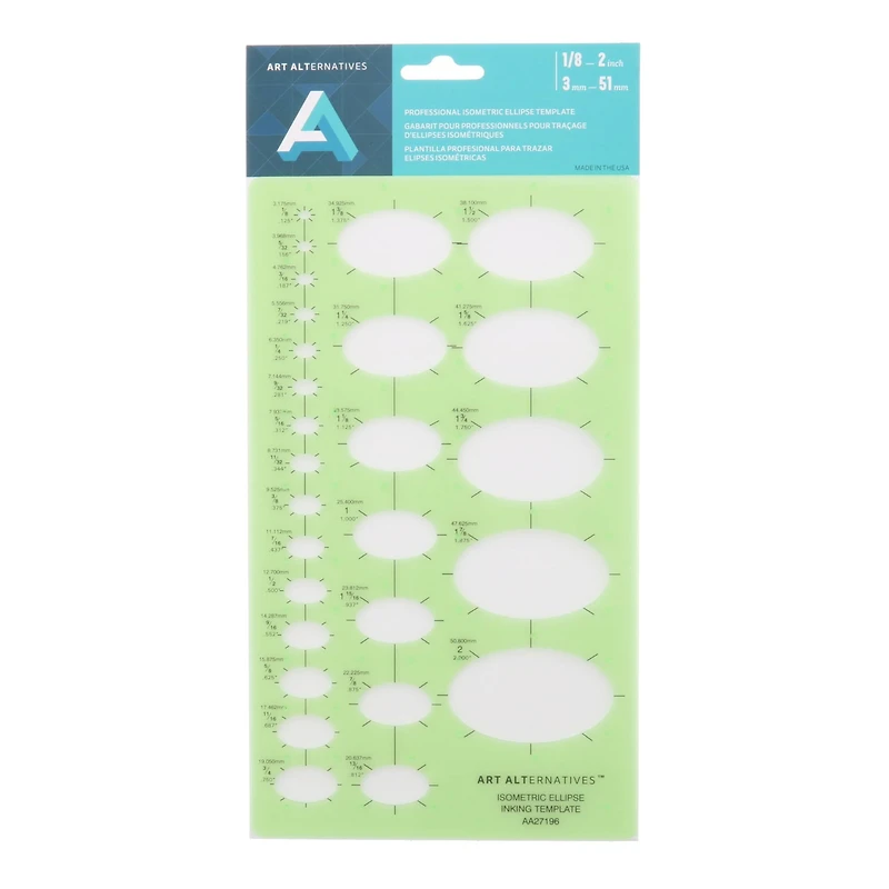 12 Pack: Art Alternatives Professional Isometric Ellipse Template