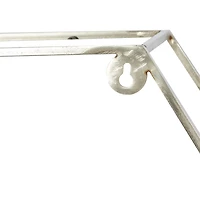 26" Silver Marble Contemporary Wall Shelf