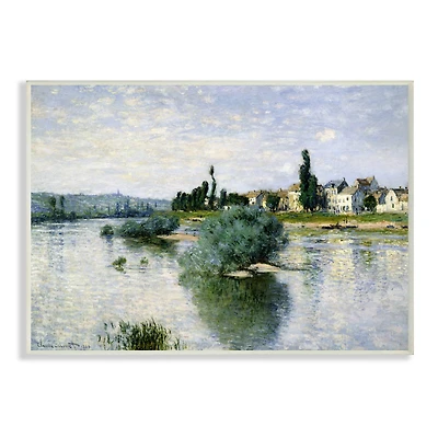Stupell Industries Monet Classic Countryside Homes Lake Landscape Wall Plaque