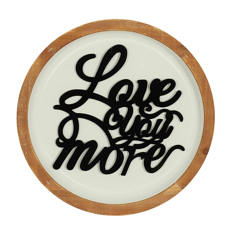 White Metal Farmhouse Wall Decor 17" x 17" x 2"