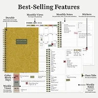 TF Publishing 2024 Golden Foliage Medium Weekly Monthly Planner