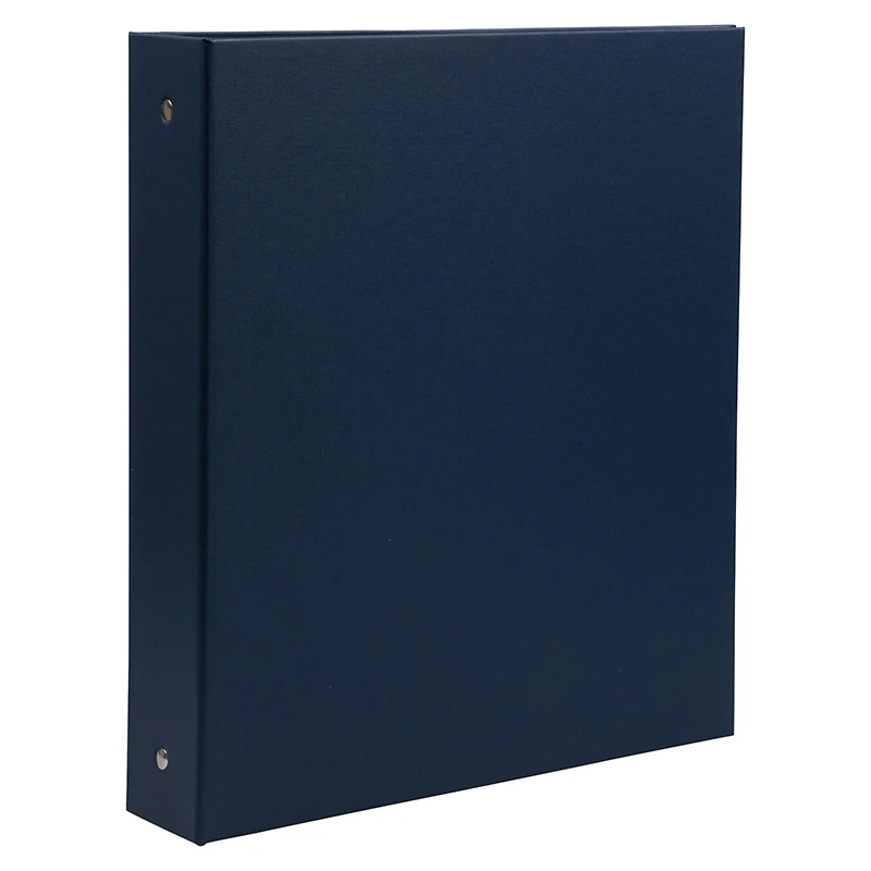 JAM Paper 1.5" Navy Blue Premium Linen Textured 3 Ring Binder