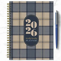 2026 Classic Plaid Medium Weekly Monthly Planner