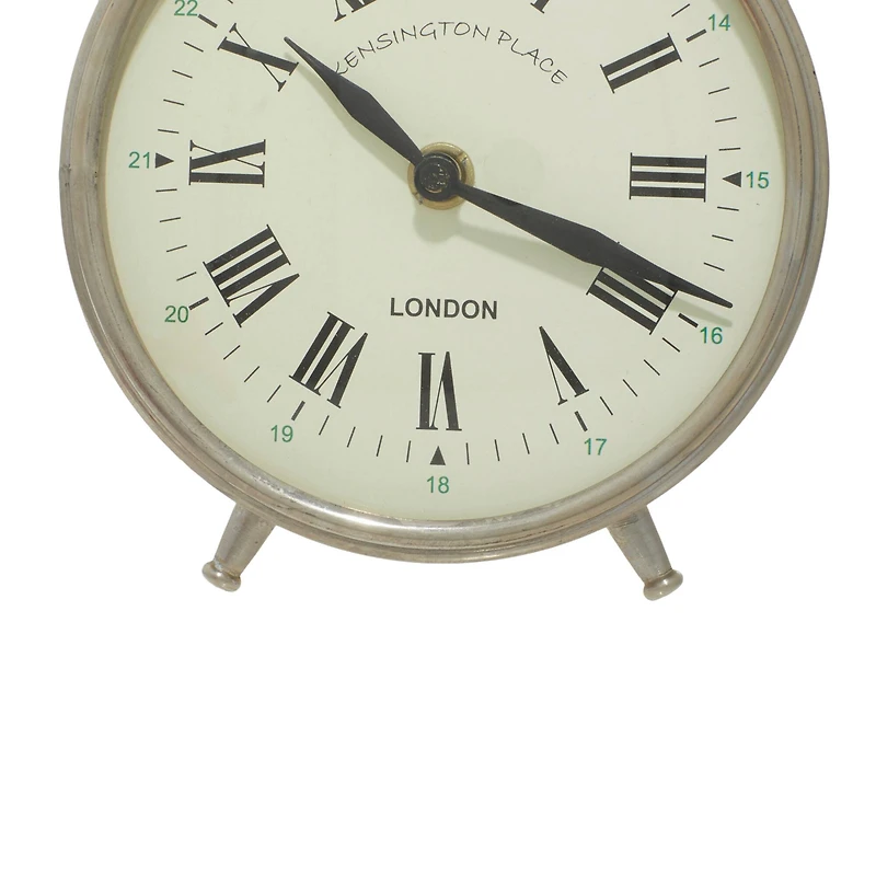 7" Stainless Steel and Aluminum Traditional Clock