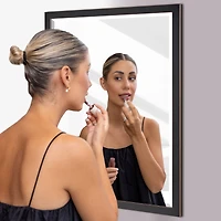 Head West Bronze Stainless Steel Beveled 30" x 40" Framed Accent Vanity Mirror