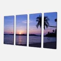 Designart - Hanging Seat in Blue Sunset Beach