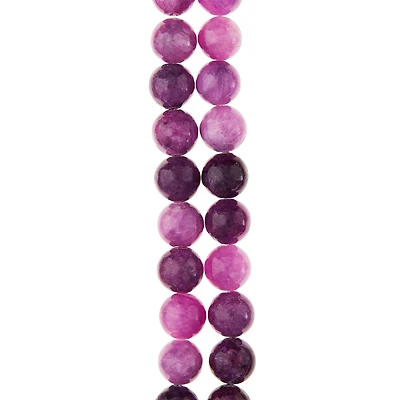 Purple Dyed Quartzite Round Beads, 8mm by Bead Landing™