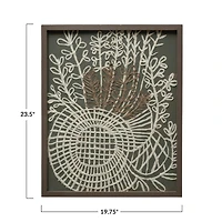 Hello Honey® Botanical Mixed Material Wall Art with Wood Frame
