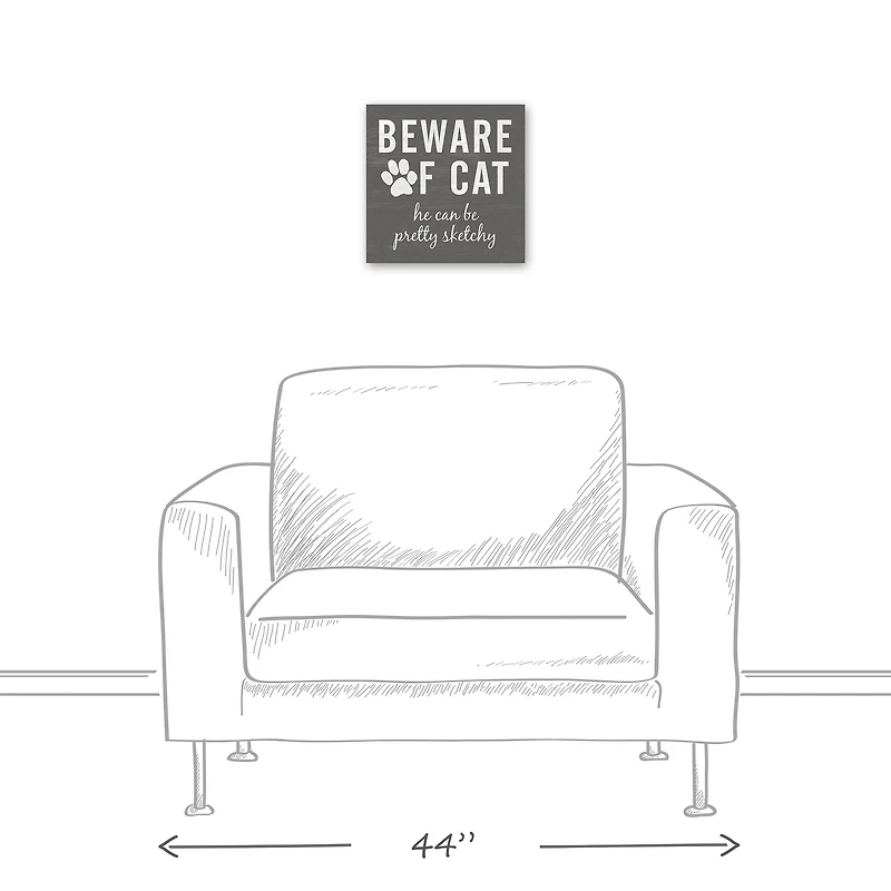 Sketchy Cat Canvas Wall Art