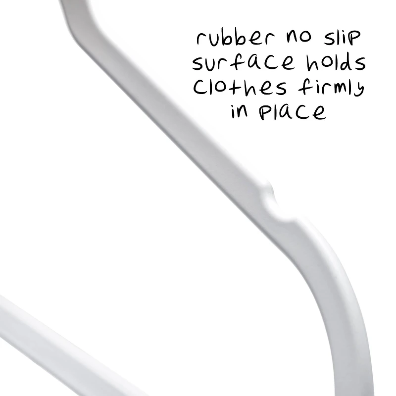 Honey Can Do White Rubberized Suit Hangers, 50ct.