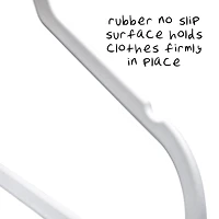 6 Packs: 50 ct. (300 total) Honey Can Do White Rubberized Suit Hangers