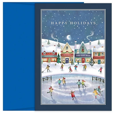 JAM Paper 5" x 7" Holiday Village Cards & Matching Envelopes Set, 18ct.