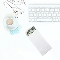 JAM Paper 3.5" x 6.5" White Coin Business Envelopes