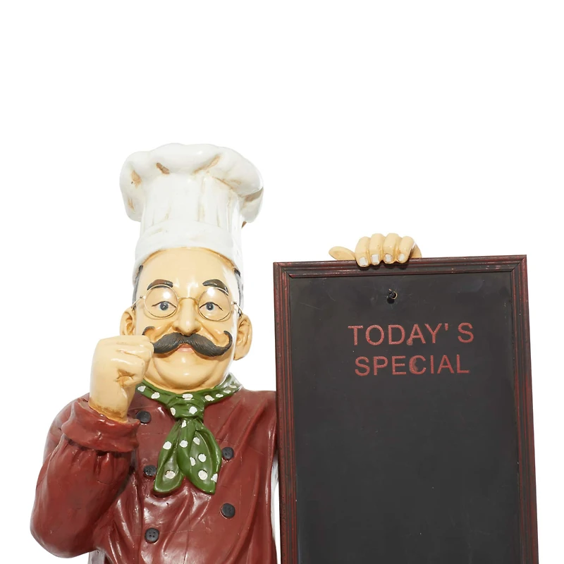3ft. Multi Polystone Traditional Chef Chalkboard Sign