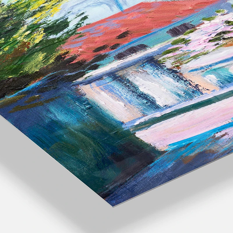 Designart 'Paris Eiffel Tower French Country Rectangular Wall Clock