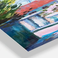 Designart 'Paris Eiffel Tower French Country Rectangular Wall Clock