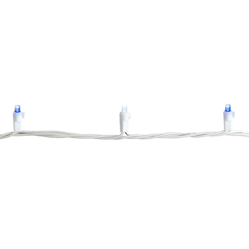 50ct. LED Wide Angle Christmas String Lights with White Wire