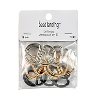 26mm Rhodium, Black & Gold, 15ct. by Bead Landing™