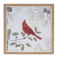 Framed Deer & Cardinal Bird Wall Art Set