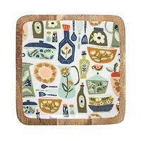 Hello Honey® Bon Apetit Enameled Mango Wood Tray Set