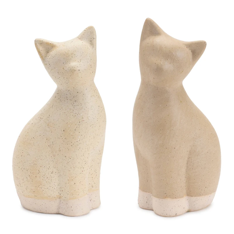 8.25" Ceramic Cat Tabletop Decor Set