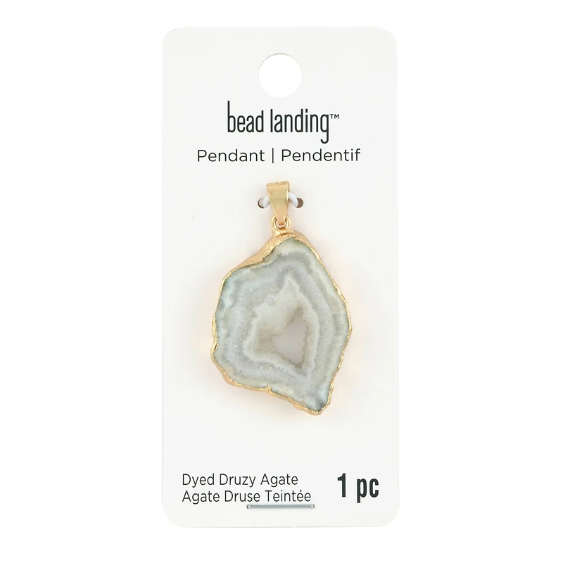 Dyed Natural Druzy Agate Pendant by Bead Landing™