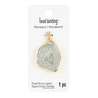 Dyed Natural Druzy Agate Pendant by Bead Landing™