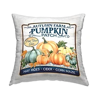 Stupell Industries Autumn Farm Pumpkin Patch Outdoor Printed Pillow