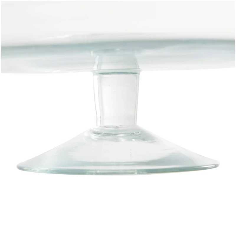 12" Clear Glass Cake Stand with Glass Dome