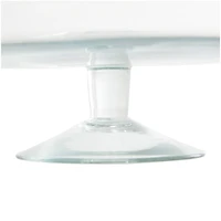 12" Clear Glass Cake Stand with Glass Dome