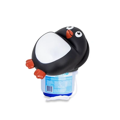 Swim Central 13" Blue & White Cool Penguin Swimming Pool Chemical Dispenser