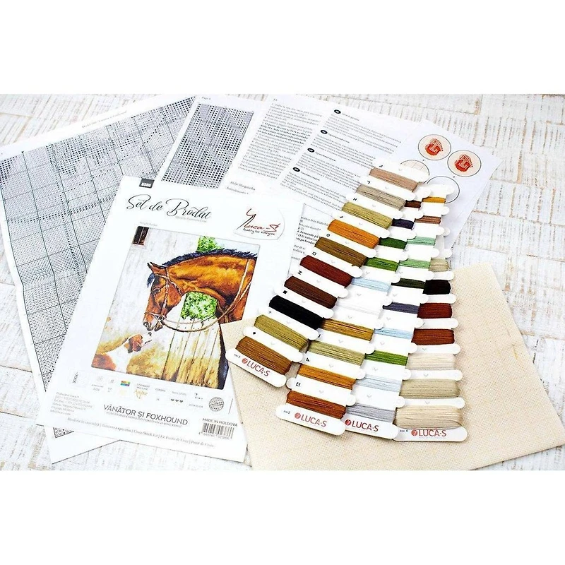 Luca-s Hunter And Foxhound Counted Cross Stitch Kit