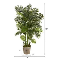 6.25ft. Areca Palm Tree in Farmhouse Planter