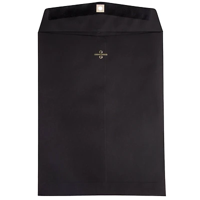 JAM Paper Smooth Black Open End Catalog Envelopes with Clasp Closure