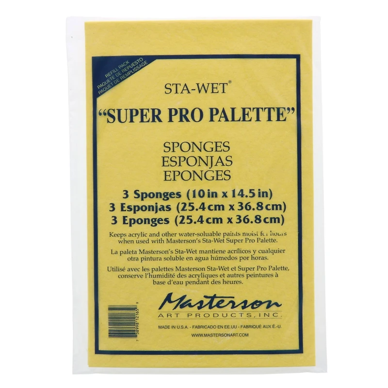 Masterson Sta-Wet® Super Pro Palette Sponge Refills, 3ct.