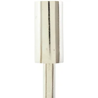 Silver Aluminum Slim Candle Holder with Black Block Base Set