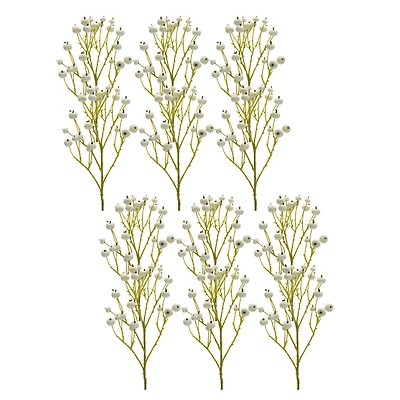 27.5" White Berry Sprays, 6ct.