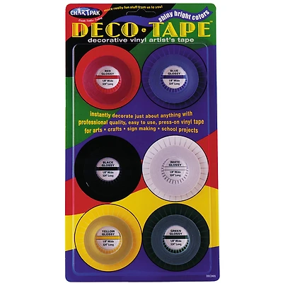 Chartpak™ Deco Tape Primary Colors Set, 6ct.