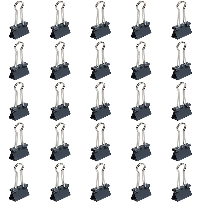 JAM Paper 3/4" Gray Binder Clips, 50ct.