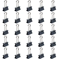 JAM Paper 3/4" Gray Binder Clips, 50ct.