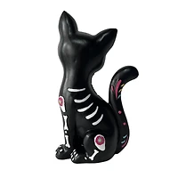 8.75" Day of the Dead Sitting Skeleton Cat Tabletop Décor by Ashland®