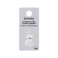 Silver Plated Dog Charm by Bead Landing™