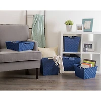 DII® Nylon Basketweave Trapezoid Bin Set