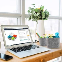 Welaxy Felt 3 Piece Orange, Green & Turquoise Storage Cups