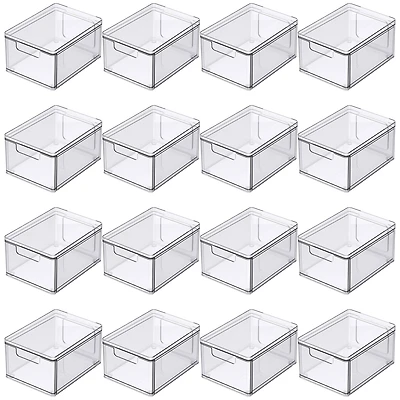 16 Pack: Clear Stackable Storage Drawer by Simply Tidy®