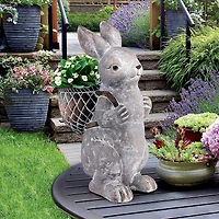 Design Tosano 16" Bunny with Basket Bearing Gifts Easter Rabbit Statue